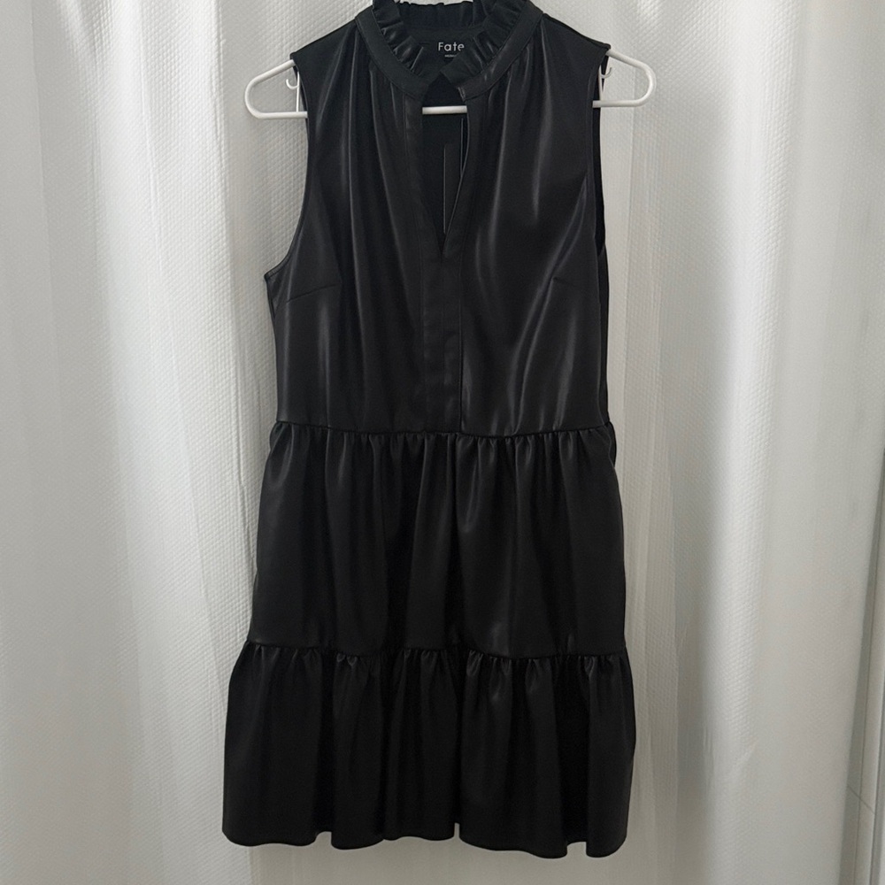 Fate Black Tiered Mini Dress